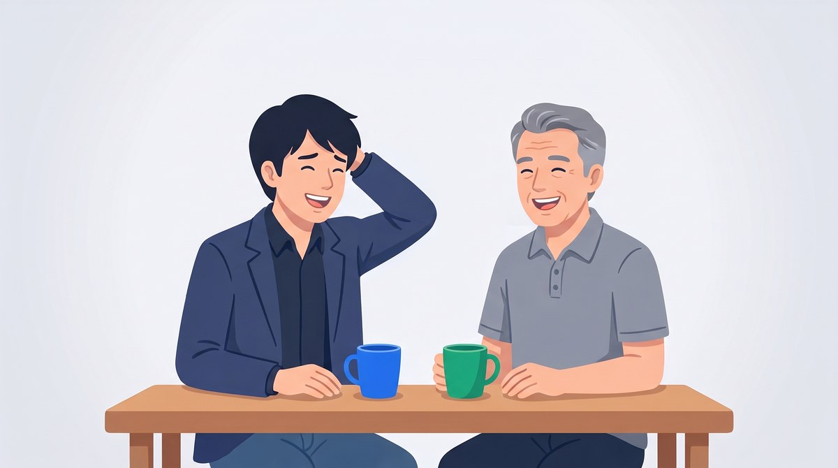 「ありがちですよね」と会員さんと笑い合う島田光章