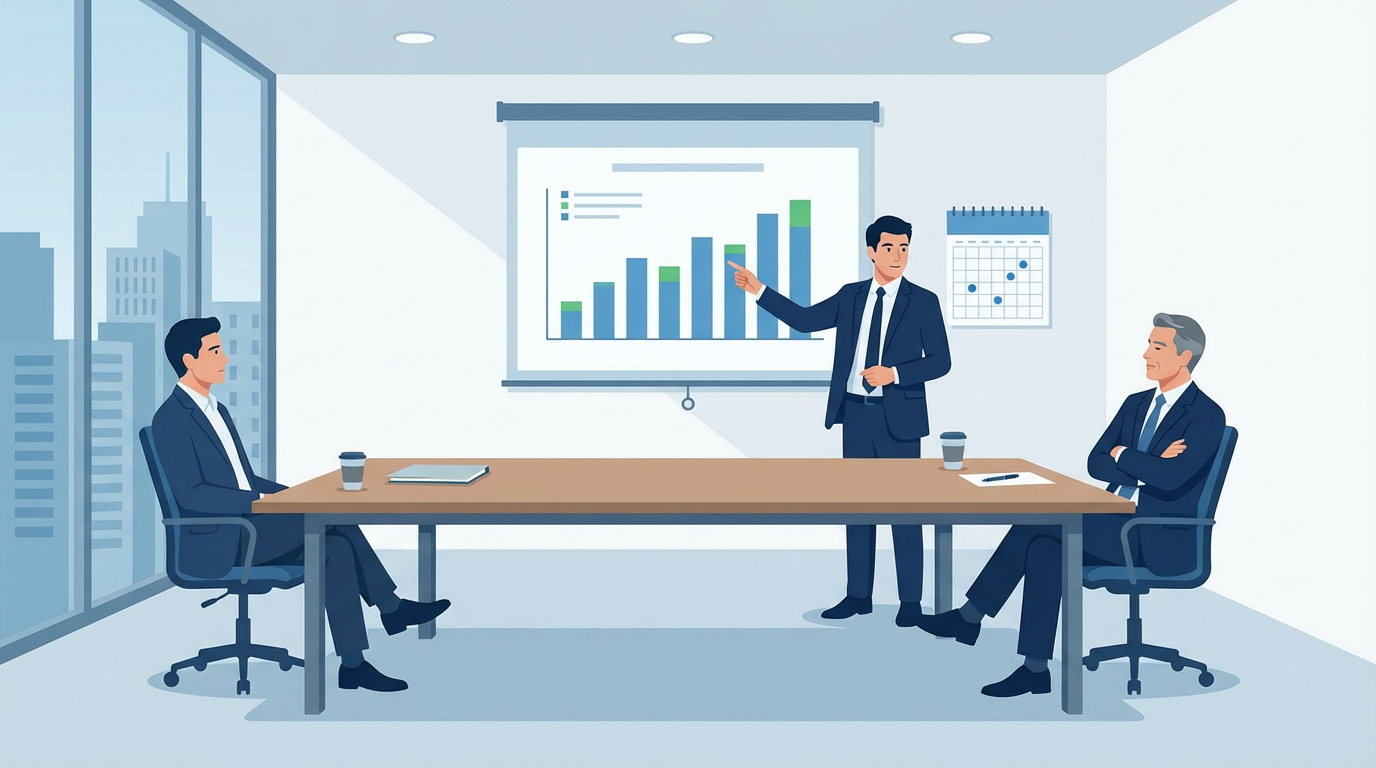 月1回のミーティングのイメージ