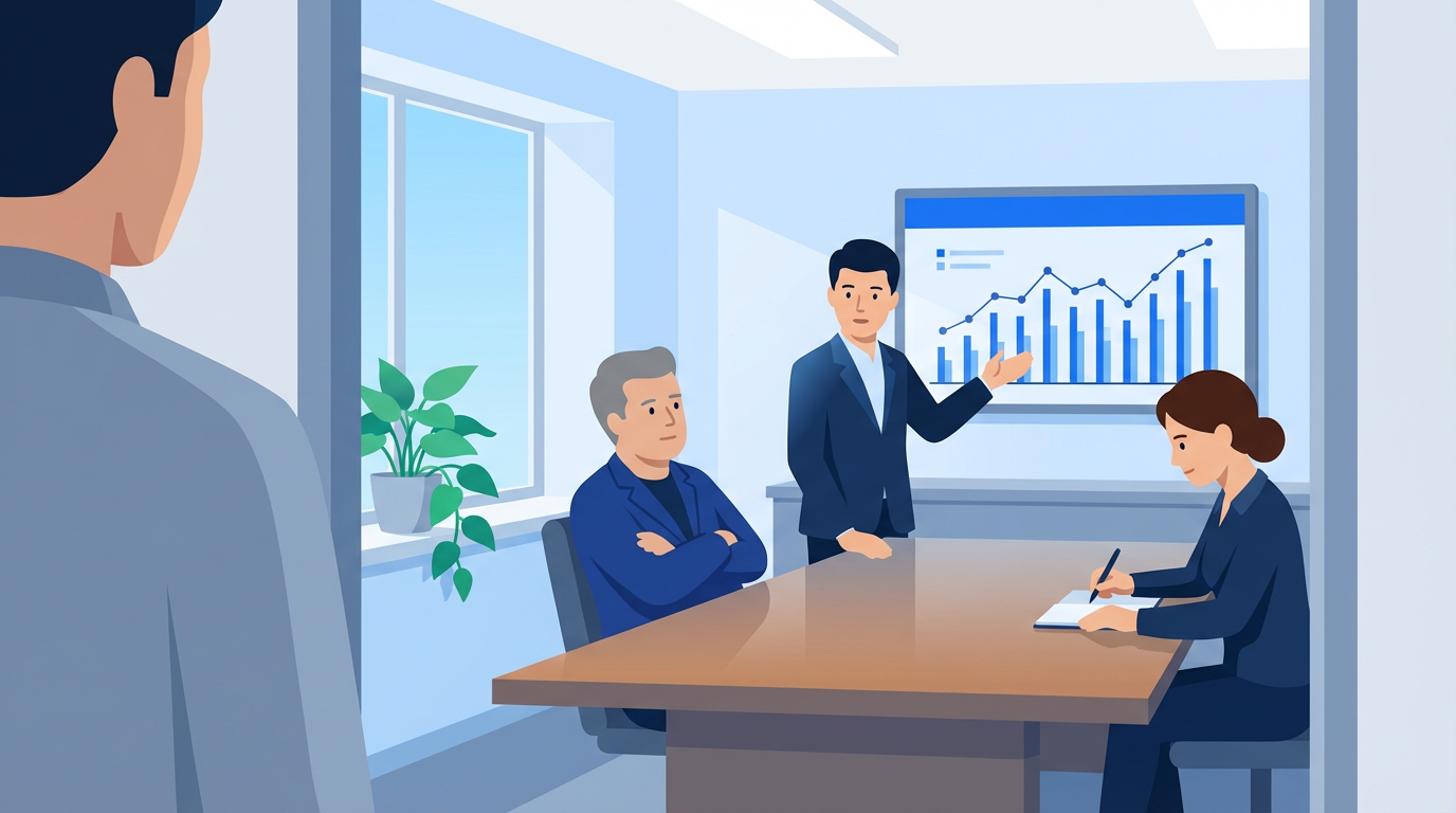 セミナー会場で様子を見ている新参者