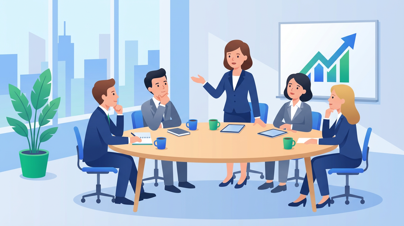 セミナー参加者が握手と会話を交わす