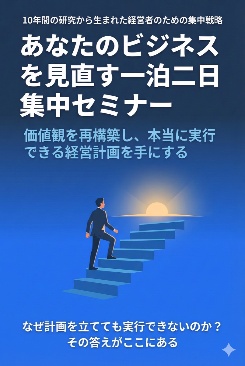 あなたのビジネスを見直す一泊二日集中セミナー