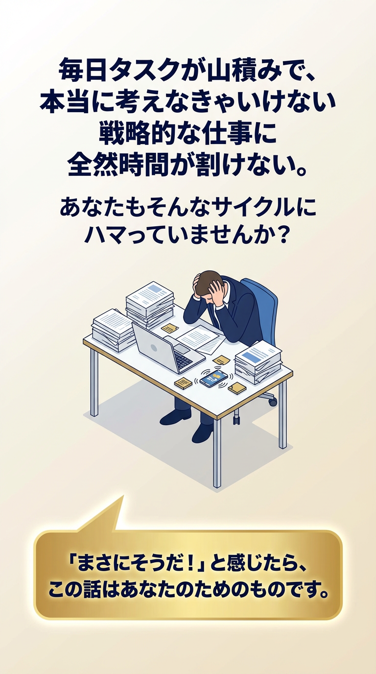 毎日タスクが山積みで、戦略的な仕事に時間が割けない