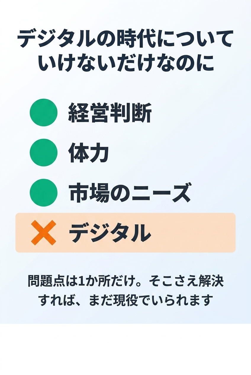 デジタルの時代についていけないだけなのに